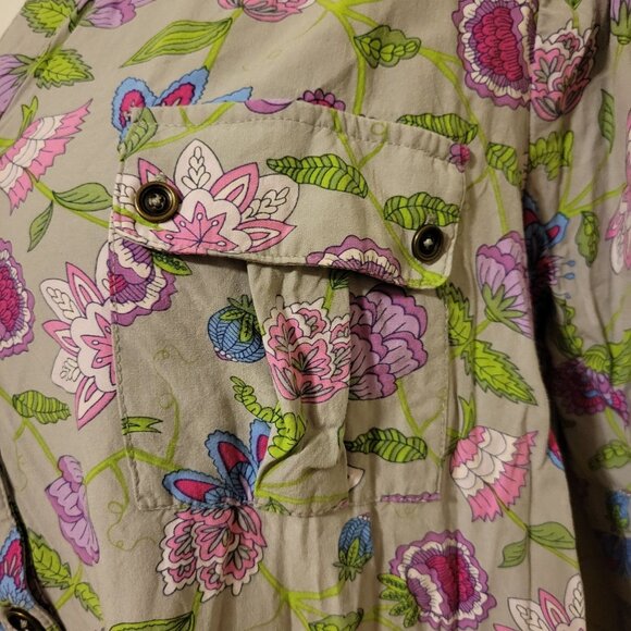 Matilda Jane L Gray Pink Floral V Neck Top THINKING OUT LOUD - Picture 6 of 7